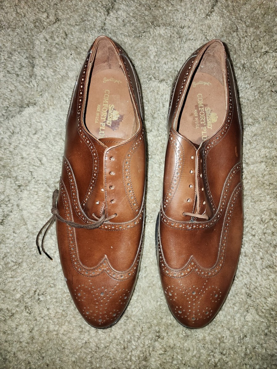 SF-4DM (All Mahogany) Stafford スタッフォード Stafford Executive Comfort Plus Leather Kilt Mens Dress Shoes Sz