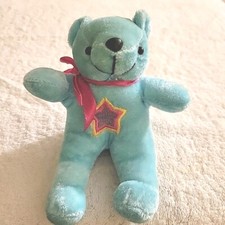 Oriental Trading Inc Blue Superstar Teddy Bear 7” Plush Stuffed 