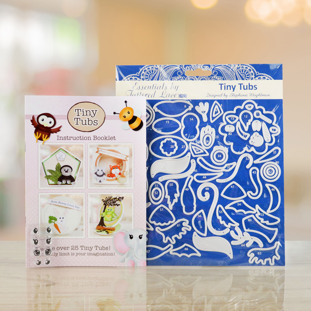 Tattered Lace Essentials TINY TUBS Die Set PLUS Instruction Booklet - ETL487