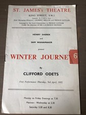 WINTER JOURNEY 1952 Michael Redgrave Sam Wanamaker Googie Withers Clifford Odets