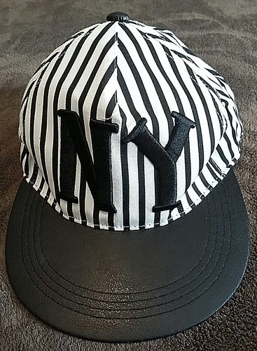 White Stripe Baseball Cap SnapBack 
