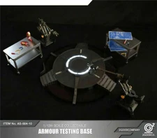 1/12 Tony Stark Armour Testing Base Luminous Function Round Stand Lab Accessory