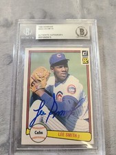 Lee Smith Signed Rookie Card 1982 Donruss #252