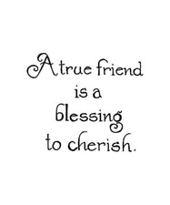 A True Friend Saying Wood Mounted Rubber Stamp NORTHWOODS C11519 New
