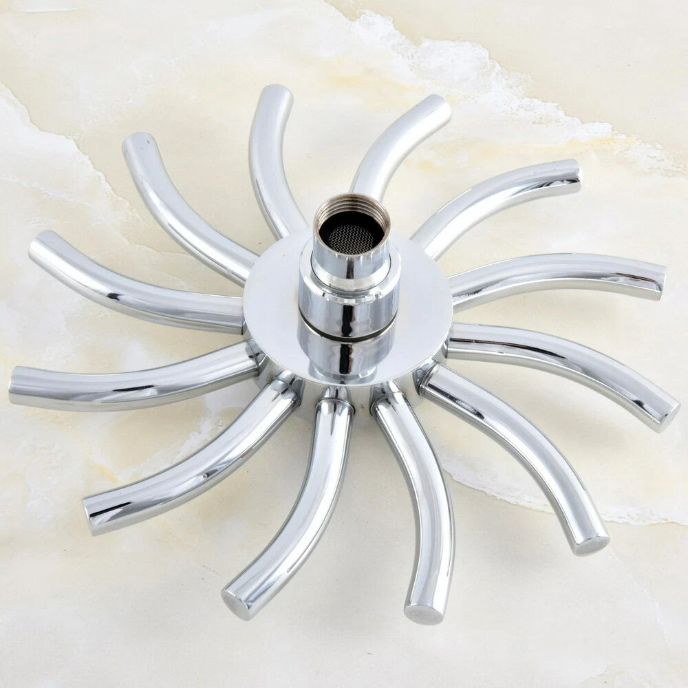 Bathroom 8 Inch Polished Chrome Silver Water Saving Top Rain Shower Head Zsh034