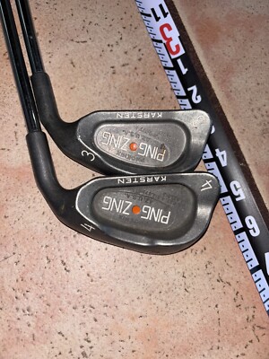 Ping Zing 3 & 4 Irons Orange Dot Stiff Steel Mens RH Karsten