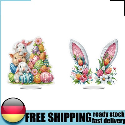 Easter Special Shaped Diamond Painting Desktop Ornaments Kit(Animal Easter Eggs)