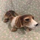 McCoy Pottery Large Basset Hound Dog Planter Succulent Pot USA Vintage 16" long