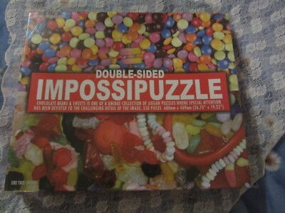 MIP NEW Sweets Impossipuzzle Double Sided 550 Piece Jigsaw Puzzle Candy Choclate