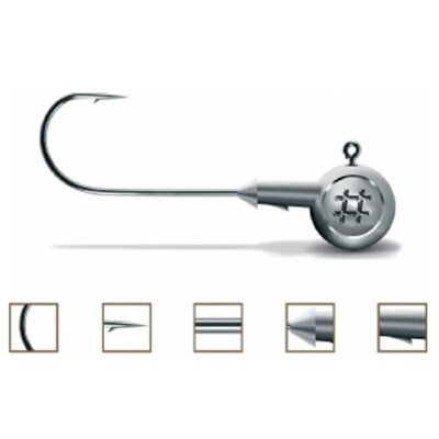 Owner Jigkopf Gr.8 - Gr.7/0 HÖLLENSCHARF Jig Haken Gummifisch Jigg Head Bleikopf