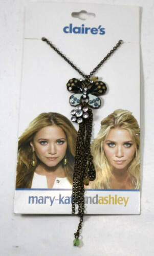 M2 Butterfly drop chain NECKLACE Mary Kate Ashley claire's jewelry - Picture 1 of 7
