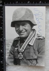 WW2 GERMAN ARMY GD KNIGHTS CROSS RECIPIENT HANS ROEGER SIGNED PHOTO AUTOGRAPH