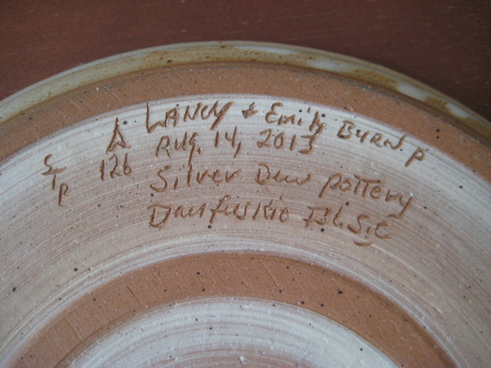 Rare SILVER DEW POTTERY Strainer Colander & Underplate Daufuskie Island