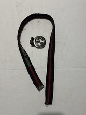 Authentic Gucci Web Green/Red Canvas Silver Interlocking G Buckle Distressed