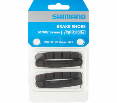 Shimano Bremsbeläge M70R2   Cartridge Bremsschuhe, 2 Paar, hohe Bremsleistung
