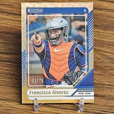 2024 Donruss Baseball Francisco Alvarez On Fire Emoji /75 New York Mets