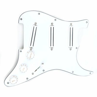 Seymour Duncan Triple Rails Strat SC Loaded Schlagbrett weiß, D