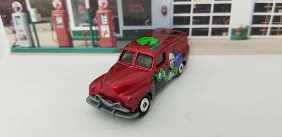 Matchbox FJ Holden 2005 panel furgoneta granate rojo juego Skeleton MB282 1:58 coche Foto 2 de 4