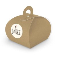 Itenga Set Danke Motiv24 24X Geschenkschachtel Kraftkarton Hochzeit Gastgeschenk