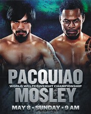 Manny Pacquiao vs Shane Mosley Fight Poster (May 8, 2011) - 8x10 Color Photo