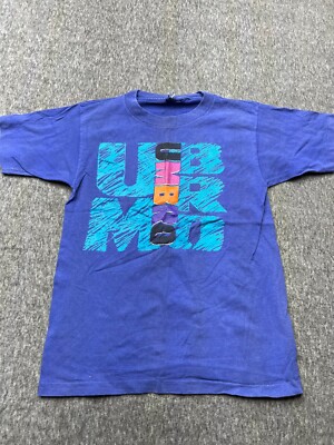 Vintage Kids Umbro Single Stitch T Shirt Blue READ
