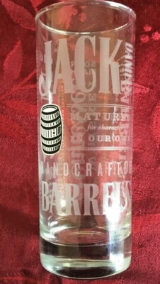 Jack Daniels Etched Barrels High Ball glass