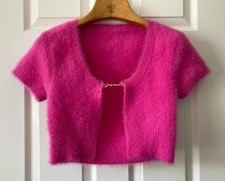 JACQUEMUS Pink 'La Maille Neve' Cardigan Crop Top  Sz 8 - New without Tags 