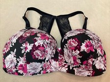 Cacique Bra 44DD Floral SWF Tshirt Lace Back