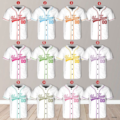 Personalized Team Name Number Baseball Jersey Custom Baseball Jersey