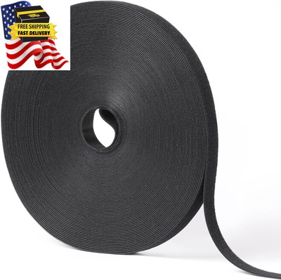 1/2In X 100Ft Hook and Loop Roll | Double-Sided Strips Self-Gripping Straps