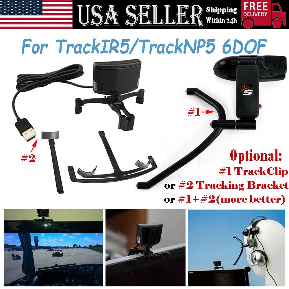 Wireless IR Head Tracker/TrackClip TrackIR 5 Trackir5 PC Flight Race Simulator