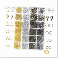 3200Pcs Jewelry Repair Kit - Jump Rings, Clasps, Earring Hooks - Ideal for Makin