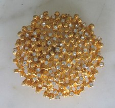 HUGE SIGNED DOREEN RYAN ROSETTE GOLD METAL CRYSTALS BELT BUCKLE VINTAGE BAROQUE