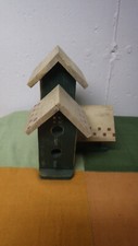 Wooden Bird House Several Levels Wood 12" Tall New