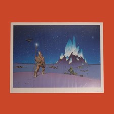Moebius Jean Giraud 1985 STARWATCHER cristallo deserto metallo pesante poster vintage