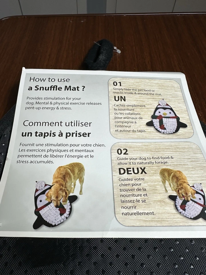 Christmas Penguins Shaped Snuffle Play Mat For Pets Dogs NWT Holiday - Image 3 of 4