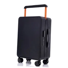 Carry On Luggage 20In Wide Handle PC Hardshell Suitcases with 20-Inch Black