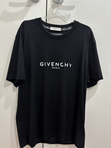 Authentic Givenchy Paris Black Slim Fit Logo T Shirt Mens XL LIKE NEW 