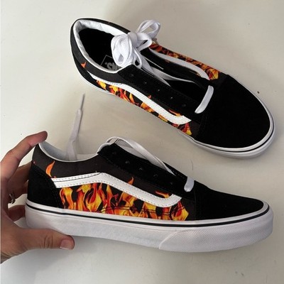 Vans Old Skool Slime Flame shoes juniors sz 7 nwob