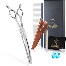 High-end Professional Dog Grooming Curved Thinning Scissors Teeth Blending Sh...