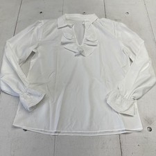 Bbalizko Shirt Mens Large White Long Sleeve Ruffle Pirate Victorian Renaissance