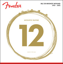 Fender 80/20 Bronze Wound Acoustic Strings - 12-52