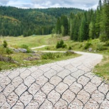 9x17Ft Ground Grid Scalable Ground Grid Gravel Grid Geo Grid Driveway Black US