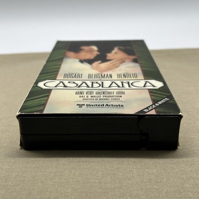 Casablanca (VHS 1943 B&W MAGNETIC VIDEO 1st Edt.) Humphrey Bogart 