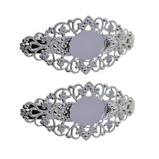 2szt Damskie Akcesoria do włosów Styl francuski Puste Cabochon