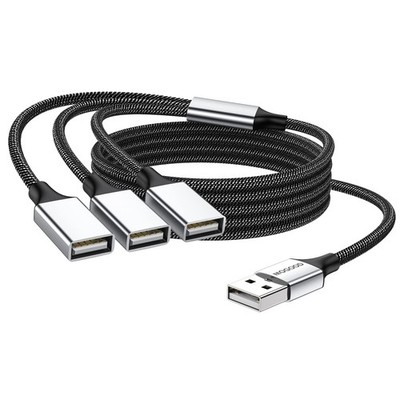 MOGOOD USB 3 Port Splitter Kabel USB Typ B Splitter 1 Stecker auf 3 Buchse USB