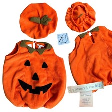 Pottery Barn Kids Pumpkin and Hat Costume Baby Sz 6-12 Months