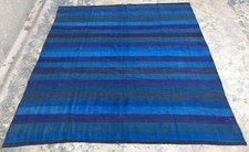 6x8 ft Afghan Kilim Rug Handwoven Wool Striped Flatweave 195x232 cm