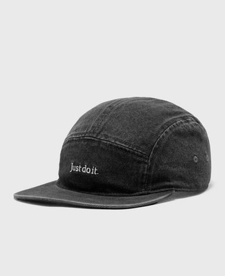 Nike Fly Just Do It Black Washed Denim Unstructured 5 Panel Cap