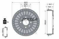 2X Bremstrommel Vorderachse Hinterachse FüR Renault Smart Clio V Twingo III